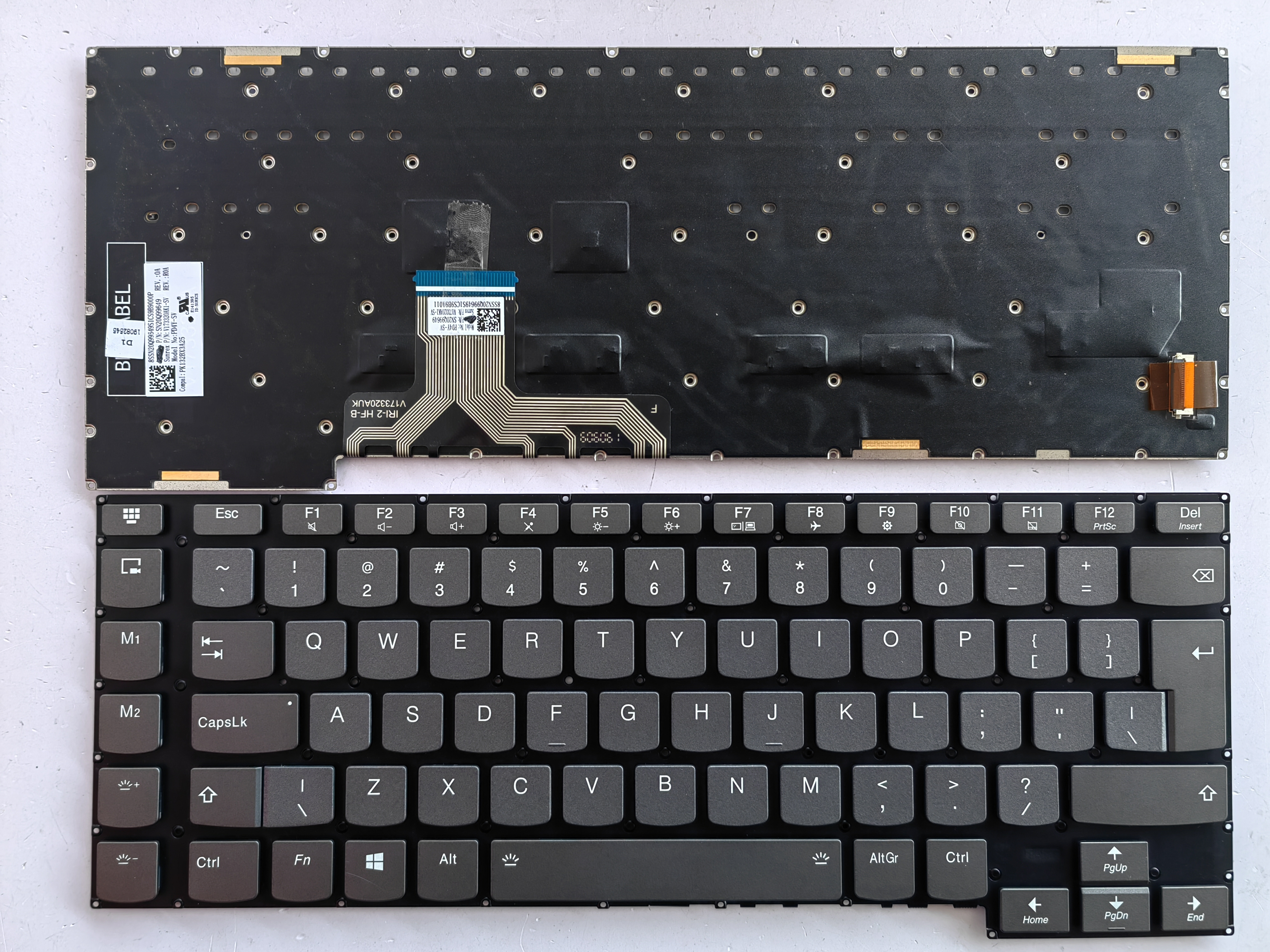 Picture of New Replacement Laptop Keyboard For LENOVO Y730-15/Y730-17/Y740-15/Y740-17 RGB colorful backlight Grey Backlit UI Layout